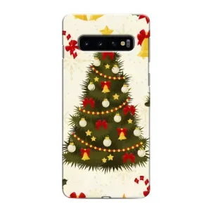 Чохол новорічна ялинка на Samsung Galaxy S10 (Новорічний принт)