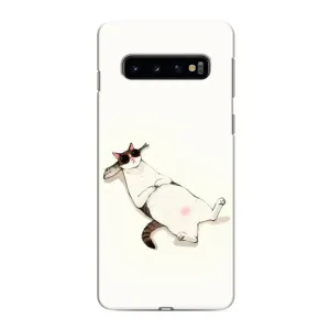 Чехол на тематику: Коты для Samsung Galaxy S10 (Отдых)