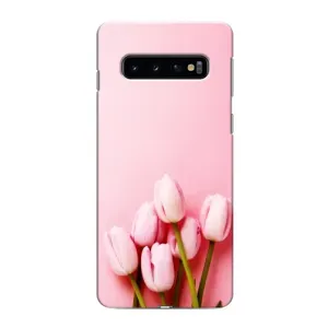 Чехлы с картинкой (Тюльпаны) на Самсунг s10 (Розовые тюльпаны)