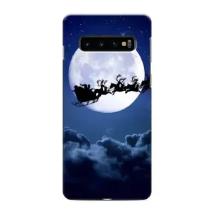 Чохол Санта Клаус для Samsung Galaxy S10 (Санта - місяць)