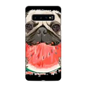 Чохол (ТПУ) Милі песики для Samsung Galaxy S10 (Смішний Мопс)
