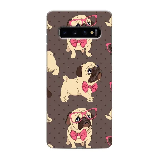Чехол с рисунком «Собачки Мопсики» для Samsung Galaxy S10 Чехол с рисунком «Собачки Мопсики» для Samsung Galaxy S10