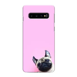 Бампер для Samsung Galaxy S10 з картинкою "Песики" (Собака на рожевому)