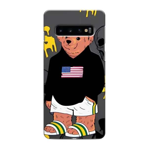 Чехол с рисунком «Teddy USA» для Samsung Galaxy S10