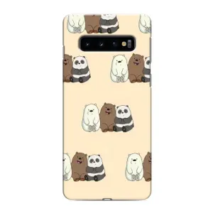 Чехлы с изображением разных животных для Samsung Galaxy S10 (Три медведя)