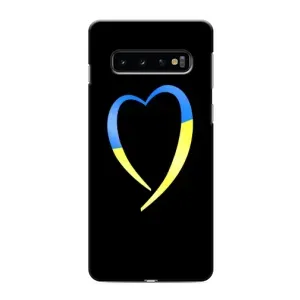 Силиконовый Чехол на Samsung Galaxy S10 (Я-Украина) (Украинское сердце)