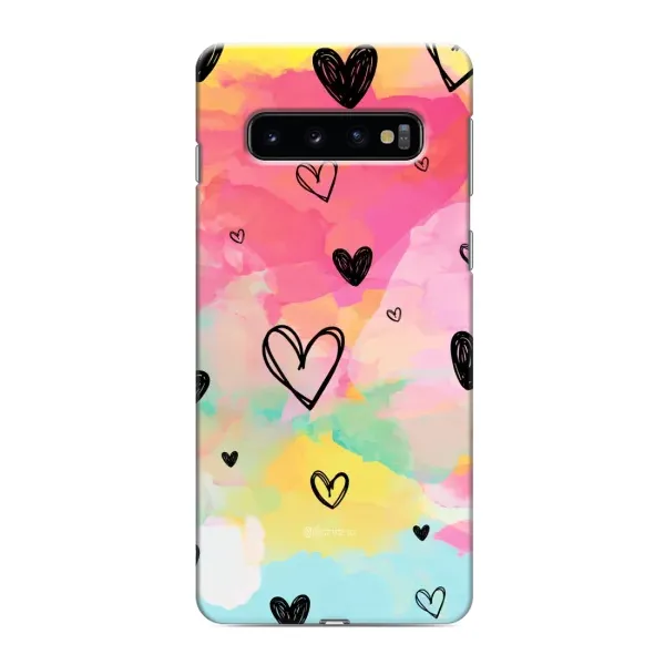 Чехол с рисунком «Яркие сердечки» для Samsung Galaxy S10 Чехол с рисунком «Яркие сердечки» для Samsung Galaxy S10