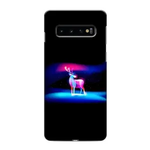 Силиконовый бампер с картинкой животных для Samsung Galaxy S10 (Яркий олень)