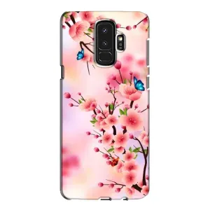 Чехол с принтом САКУРЫ на Samsung Galaxy S9 Plus G965 (Бабочки на сакуре)