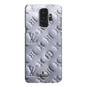 Текстурный Чехол Louis Vuitton для Самсунг С9 Плюс (Белый ЛВ)
