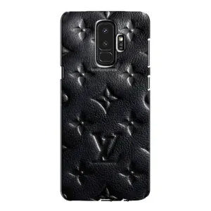 Текстурный Чехол Louis Vuitton для Самсунг С9 Плюс (Черный ЛВ)
