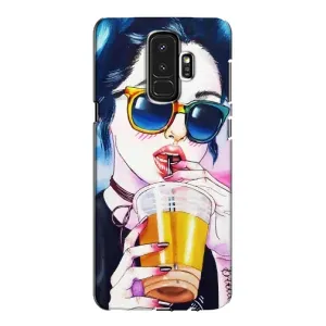Чехол с картинкой Модные Девчонки Samsung Galaxy S9 Plus G965 (Девушка с коктейлем)