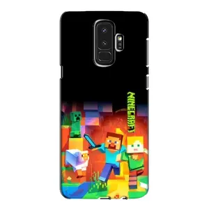 Чехлы для Samsung Galaxy S9 Plus G965 (Персонажи Майн Крафт) (Герой Майнкрафт)
