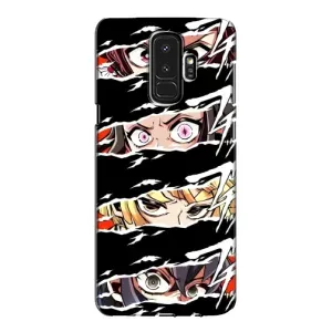 Силіконові чохлі з очіма Anime для Самсунг С9 Плюс (Очі на чорному)