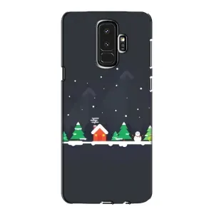 Силиконовый бампер на рождество для Samsung Galaxy S9 Plus G965 (Город зимний)