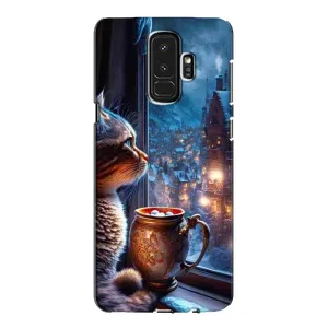 Чехлы на Новый Год Samsung Galaxy S9 Plus G965 (Кот новогодний)