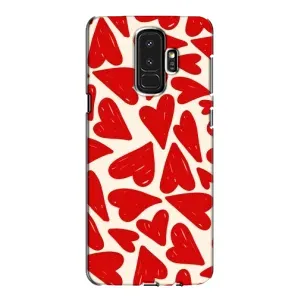 Чехлы с тематикой "Маленькие Сердечки" на Samsung Galaxy S9 Plus G965 (Красные сердечка)