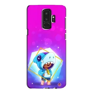 Чехол Бравл Старс для Samsung Galaxy S9 Plus G965 (Леон в костюме Акулы)