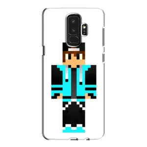 Чехлы для Samsung Galaxy S9 Plus G965 (Персонажи Майн Крафт) (Мальчик в голубом)