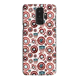 Чехол с Щитом Капитана Америки на Samsung Galaxy S9 Plus G965 (Марвел щиты)