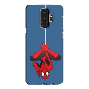 Чехол Супергерой Человека Паука на Samsung Galaxy S9 Plus G965 (На паутине)