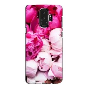 Силиконовый бампер с принтом (цветочки) на Самсунг С9 Плюс (Пионы)