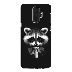Силиконовый Чехол с Енотами на Samsung Galaxy S9 Plus G965 (С кофем)