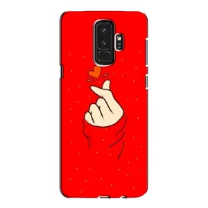 Чехлы (Знак сердечка) на Samsung Galaxy S9 Plus G965 (Сердце на красном)