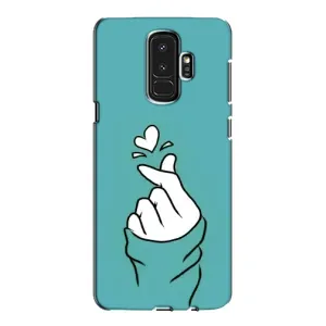 Чехлы (Знак сердечка) на Samsung Galaxy S9 Plus G965 (Сердечко на бирюзовом)