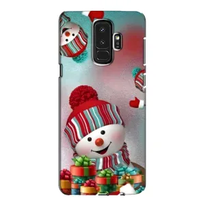 Чехлы на Новый Год Samsung Galaxy S9 Plus G965 (Снеговик в шапке)