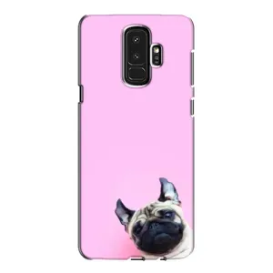 Бампер для Samsung Galaxy S9 Plus G965 с картинкой "Песики" (Собака на розовом)