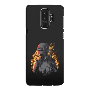 Силиконовый чехол с картинкой "Герой Pubg" на Samsung Galaxy S9 Plus G965 (В огне)