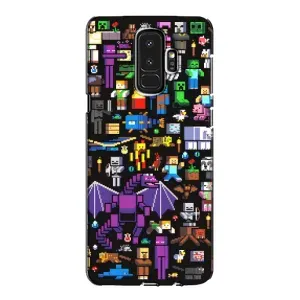Чехол майнкрафт для Samsung Galaxy S9 Plus G965 (Все персонажи)