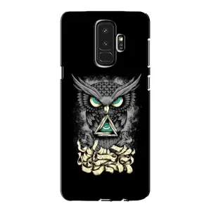 Чехлы с принтом СОВЫ для Samsung Galaxy S9 Plus G965 (Зеленые глаза)