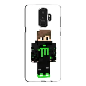 Чехлы для Samsung Galaxy S9 Plus G965 (Персонажи Майн Крафт) (Зеленый мальчик)