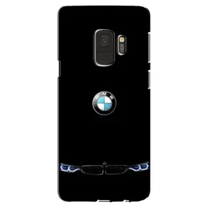 Силиконовый бампер с картинкой машины на Samsung Galaxy S9, G960 (Черный BMW)
