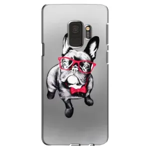 Чехол (ТПУ) Милые собачки для Samsung Galaxy S9, G960 (Бульдог в очках)