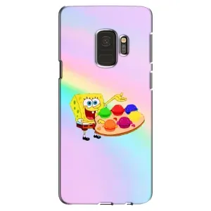 Силиконовый чехол Спанч Боб на Самсунг С9 (Бургеры)