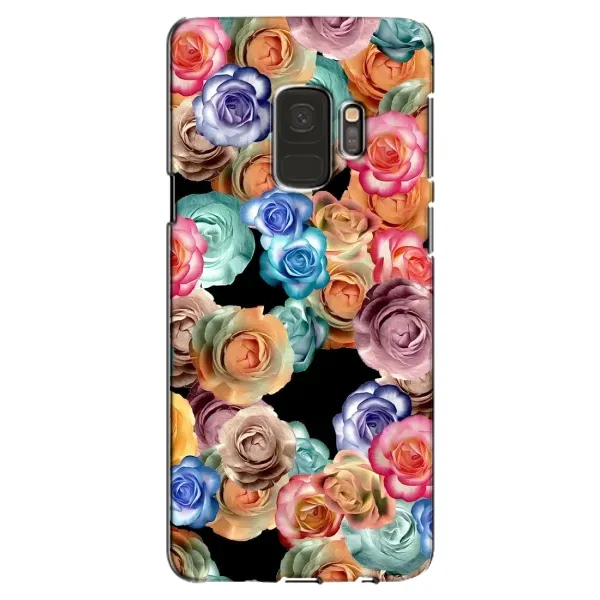 Чехол с рисунком «Цветы на черном» для Samsung Galaxy S9 (G960) Чехол с рисунком «Цветы на черном» для Samsung Galaxy S9 (G960)