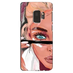 Силиконовый Чехол на Samsung Galaxy S9, G960 с картинкой Стильных Девушек (Девушка и ресницы)