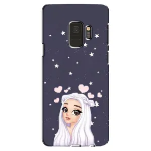 Чехол Стильные девушки на Samsung Galaxy S9, G960 (Девушка и сердечки)