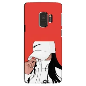 Силиконовый Чехол на Samsung Galaxy S9, G960 с картинкой Стильных Девушек (Девушка Nike)