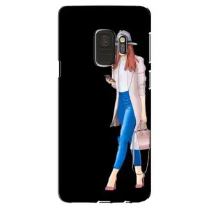 Чехол с картинкой Модные Девчонки Samsung Galaxy S9, G960 (Девушка со смартфоном)