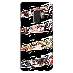 Силіконові чохлі з очіма Anime для Самсунг С9 (Очі на чорному)