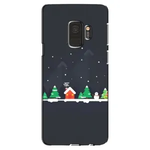 Силіконовий бампер на різдво для Samsung Galaxy S9, G960 (Місто зимове)