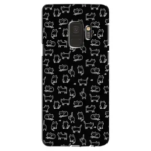 Чохол на тематику: Коти для Samsung Galaxy S9 (G960) (Котики на чорному)