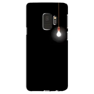 Чехол с картинками на черном фоне для Samsung Galaxy S9, G960 (Лампочка)
