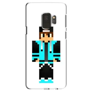 Чехлы для Samsung Galaxy S9, G960 (Персонажи Майн Крафт) (Мальчик в голубом)