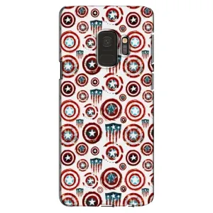 Чехол с Щитом Капитана Америки на Samsung Galaxy S9, G960 (Марвел щиты)