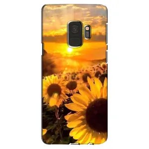 Чехол с Цветами для Samsung Galaxy S9, G960 (поле подсолнухов)